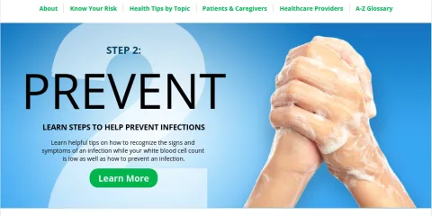 preventcancerinfections.org screenshot