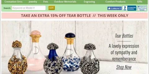 perfectmemorials.com screenshot